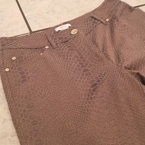 Snakeskin print pants